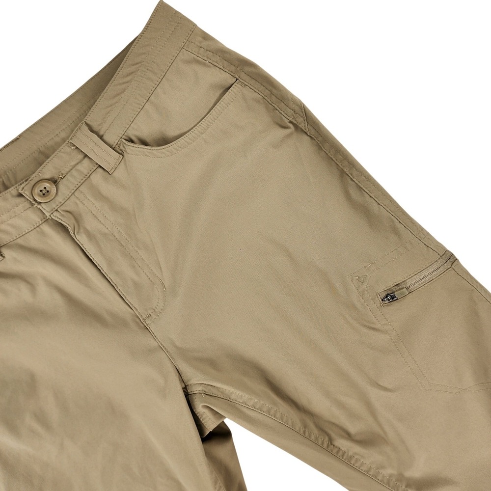 Eddie Bauer Rainier Capri Pants Womens 6 Tan Hiking Outdoor Performance Blend